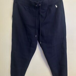 Ralph Lauren Blue Sweatpants with Elastic Waistband and Drawstring